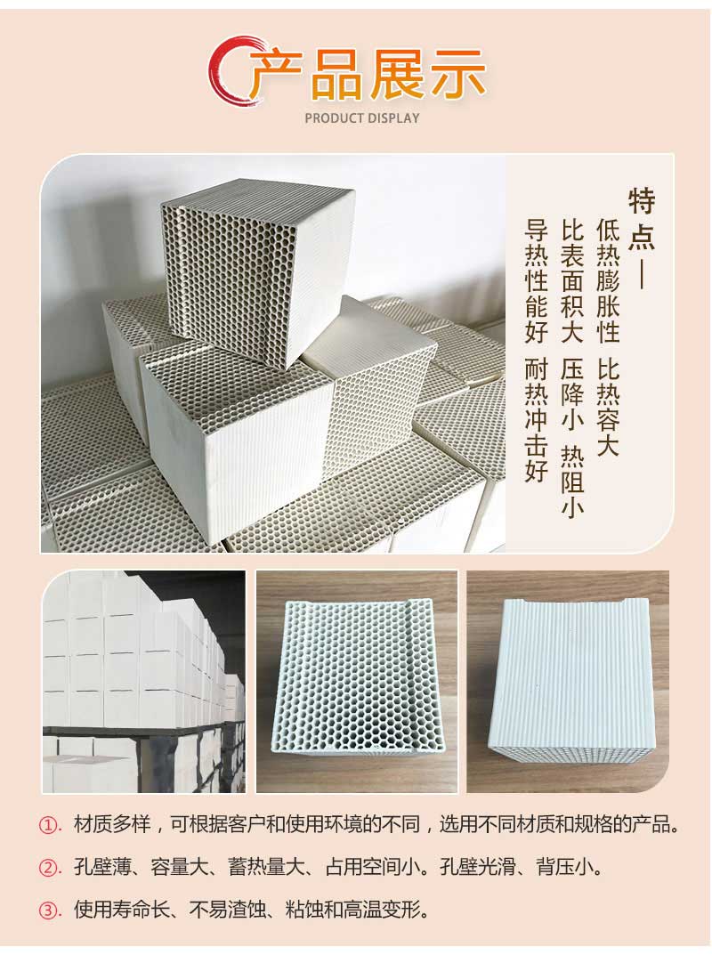 陶瓷蓄热体（蜂窝体)产品展示