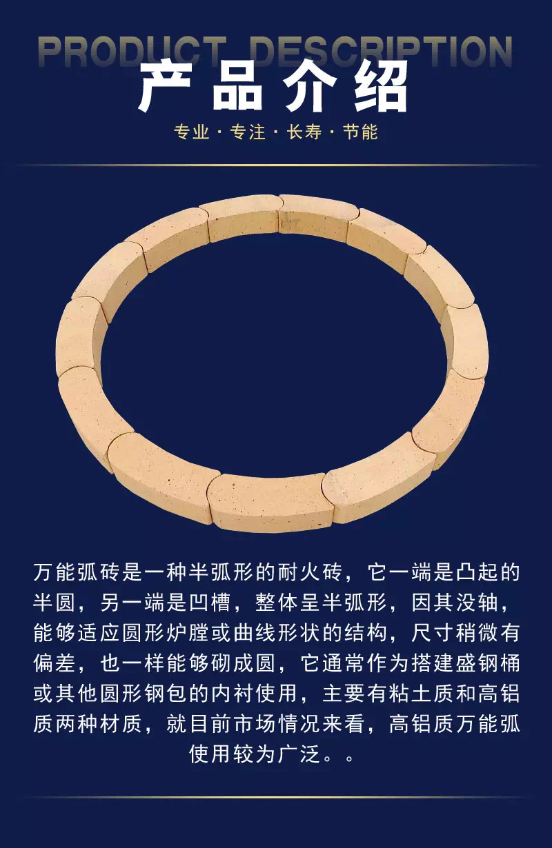 万能弧耐火砖产品简介