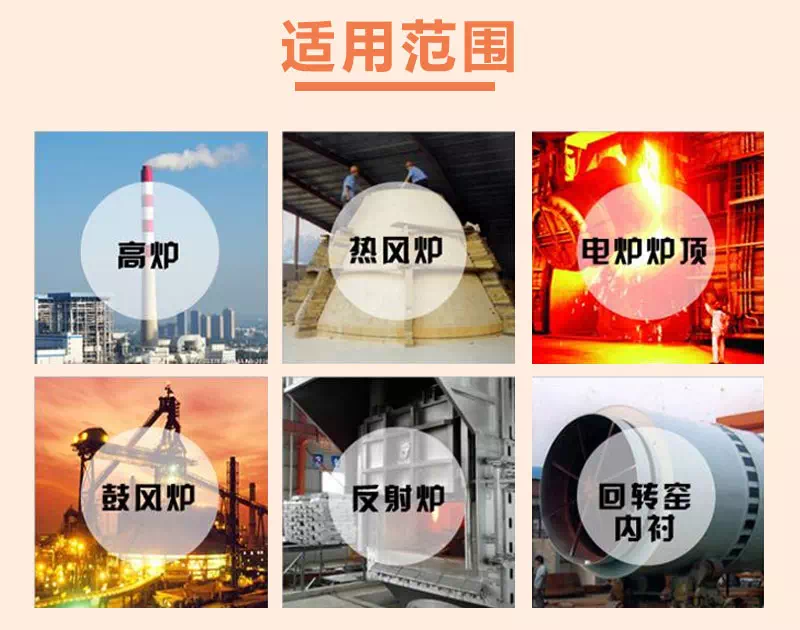 耐火球（65%含量直径50）适用范围