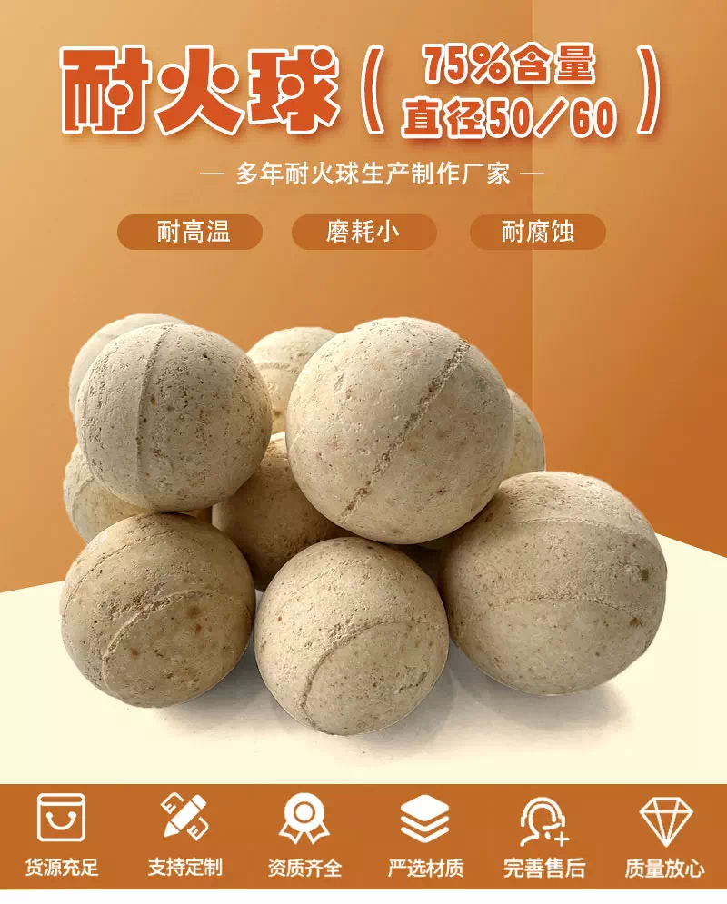 耐火球(75%含量直径50/60)
